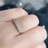 Kuololit 100% Natural Moissanite Topaz Gemstones Ring for Women Solid 925 Sterling Silver Wedding Band Gifts Fine Jewelry