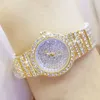 Bs Bee Sister Diamond Orologi da donna Luxury Brand Piccolo quadrante femminile in oro rosa da donna con chiusura in acciaio inossidabile Bayan Kol Saati 210616296N