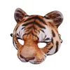 Halloween Kostüm Party Maske Tier Tiger Halbe Gesichtsmasken Cosplay Maskerade für Kinder PU Masque SMT18005A