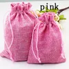 50pcs Gift Bag warp Vintage Style Natural Burlap Linen Jewelry Travel Storage Pouch Mini Candy Jute Packing Bags Christmas Box Xmas FY4890