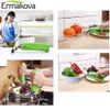 ERMAKOVA Hot Bowl Holder Dish Clamp Pot Pan Gripper Clip Hot Dish Plate Bowl Clip Retriever Tongs Silicone Handle Kitchen Tool