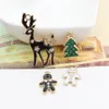 Design Strass deocration Lega goccia olio Tono oro Animali Cervi Sika / Bambole / Albero di Natale Forma Charm Ciondolo gioielli fai da te