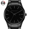 Orologio da uomo Top Brand di lusso Calendario Quarzo in acciaio inossidabile Fashion Business Full Black Orologi impermeabili Relogio Masculino 210329