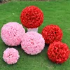 10quot25cm Artificial Flowers Ball Silk Rose Wedding Kissing Balls Pomander Party Centerpieces Decoration Delivery6888343