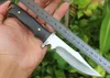 Yüksek Kalite Ourdoor Survival Düz Avcılık Bıçak 440c Saten Bowie Bıçak Tam Tang Abanoz Kolu Deri Kılıf Ile Sabit Bıçaklar Bıçaklar