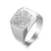 Moda Ze Stali Nierdzewnej Pary Pierścienie Punk Rosja Krajowy Godło Ring Rosja Emblematy Podwójne Eagle Heads Badge Design Men Jewelry