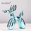 Plating balloon dog Statue Resin Sculpture Home Decor Modern Nordic Decoration Accessories for Living Room Animal Figures 210903