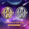 Cluster Rings Fashion Astronomical Sphere Ring Couple Lover Finger Jewelry Vintage Complex Rotating Armillary Ball Gift