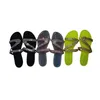 Mulheres Slides Sandálias Slipper Summer Crystal Sandal Letra Letra Z Lantejoulas Faixa Chinelos Open Slide Slide Slide Senhoras Fashion Beach Sapatos antiderrapantes Grande tamanho EU35-43 NO06