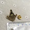 10 adet Masonik Broşlar Pins Masons Rozeti Kafatası Crossbones Meydanı ve Pusula Yaka Pin Dulları Oğul