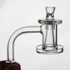 Spinner Quartz Banger Set Smoking Accessories with 1 Glass Terp Pearl and Carb Cap 1 Glass Cone 10mm 14mm 19mm Male/female Clear Joint for Dab Rig Water Pipe