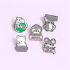 Little Animal Brosches Pins Emalj Bear Cat Mouse Brosch Lapel Pin Badge Fashion Jewelry for Girls Kids Will and Sandy