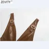 Zevity Donna Vintage Profondo scollo a V Tinta unita Pu Pelle Mini abito pieghettato Femme Chic Cinturino regolabile Vestido Panno DS5020 210603