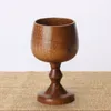 Coupe de gobelet en bois d'épicéa naturel fait à la main, verre à vin classique environnemental, tasse à vin rouge ronde, gobelets en bois massif, verres à boissons 210326