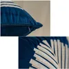 Aksamitna haftowa poduszka na poduszkę drzewa wzór domowych poduszki sztabki niebieskie pomarańczowe czarne poduszki rzutowe 45 x 45 cm poduszka/dekoracja