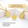 New Arrival Hiphop Alphabet A-Z Letter Necklace 18K Gold Plated Stainls Steel Rope Chain Initial Pendant Necklace