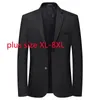 Homens Ternos Blazers Chegada Moda Super Grande Primavera e Outono Homens Casuais Preto Preto Terno Casaco Plus Tamanho 2XL 3XL 4XL 5XL 6XL 7XL8XL