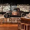 Sfondi Carta da parati personalizzata 3d Murale Retro Graffiti Car Nostalgico Classico Soggiorno Camera da letto Ristorante