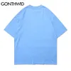 GONTHWID Hip Hop T-shirts Streetwear Harajuku Love is Bitter Heart T-shirts Casual Coton T-shirts en vrac Chemises Hommes Tops à manches courtes C0315