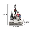 Juldekorationer harts Small House Village Scene Dekoration Upp Light Holiday Micro Centerpiece N0T9