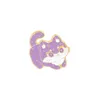 Animal Wizard Cat Alloy Collar Brooches Cartoon Cute Kiity Planet Badge Jewelry Accessories Enamel Moon Clothing Hat Girls Pins Wh271o