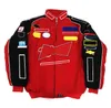 Spot Nowa kurtka wyścigowa F1 Pełna haft logo zespół bawełniany kurtka 279o