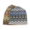 Beanie/Skull Caps 2022 Wholesale High Quality Diamond Pattern Print Skullies &Beanies Hat For Women Men Casual Cap Scarf Keep Warm Delm22