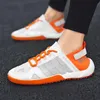 2021 Sommar Trend Skor Koreanska Casual Canvas Grön Blå Orange Svart Mesh Trendig Andningsbar Bländande Sport Tretton