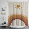 Boho Prints Sun Rainbow Curtains Łazienka Pokój Dekoracje Wodoodporna Wanna Prysznic Cutin Nordic Estetyczna dekoracja