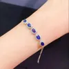Link Chain Charme 925 Bracelets de prata feminino Real Natural Emerald Stone Hand moda moda jóias 2022 tendência
