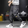 Yeni Bahar erkek Kargo Jogger Pantolon Kurdela Hip Hop Rahat Erkek Joggers Pantolon Moda Streetwear Harem Pantolon H1223