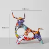 Art Abstract Cow Ornaments Animal Creative Nordic Living Room TV Cabinet Halway Desktop Home Fournishings Crafts1450815