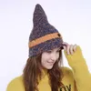 Mulher Mulher Inverno A quente malha pontiagudas gorro de bruxa decoração confortável gorras para hombre gorro/caveira tampas eger22