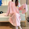 Duży rozmiar 5xl Loungewar Cute PJ NightGrown Winter Piżamy Lady Flanel Sleepwear Pijamas Kawaii Pajamas 210809