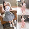 Kinder Sommerkleid 2021 Mädchen Prinzessin Kleider Kinder Plaid Kleidung für 4 5 6 7 8 9 10 11 12 Jahre altes Mädchen