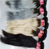 Hot Selling Grey Hair 24pcs/Lot Gratis hår Extra bit Indian Human Hair Raka förlängningar färgade vävar