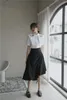 Embroidery Floral Double Collared Shirt Women Summer Short Sleeve White Office Blouse Button Up Korean 210427