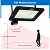 LED Light Light Pir Motion Sensor Floodlights 220 V 110 V Wodoodporne Outdoor Reflektor Lights 10W 30W 50W 100W Garden Street Lamp