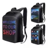 NEW10pcs LED Display Screen Dynamic Backpack Walking Advertising Light Bag Wireless Wifi APP Control Outdoor Backpacks sea ship ZZE8929