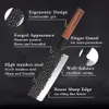 Yuzi 7 بوصة اليدوية سكاكين المطبخ مزورة عالية الكربون الفولاذ المقاوم للصدأ الشيف سكين الرجعية اللحوم الساطور أداة الصيد تخفيض أدوات الطبخ