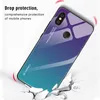 Gradient color Glass Case phone cases For Xiaomi Mi 8 A2 Lite A1 6x 5x Redmi Note 6 7 5 Pro Silicone Plus 6a