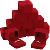 Caixas de anel Brinco Pingente Jóias Suporte Caso de Armazenamento Caixa de Embalagem para Casamentos Quadrado