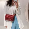 النساء الفاخرة حقيبة ساع براءات الاختراع والجلود الإناث حقيبة الكتف الماس شعرية Crossbody السيدات حقائب رفرف كيس الحفلات