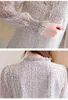 Длинные рукава шифон блузка женщины Blusas Mujer плюс размер дамы вершины мода V-образным вырезом рубашка 8218 50 210508