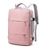 Rucksack-Stil Bagpink Damen wasserabweisend Anti-Diebstahl stilvolle lässige Tagestasche mit Gepäckgurt USB-Anschluss Aufladen 220723