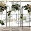 200 CM Iron Column Wedding Background Screen Flower Display Decoration Birthday Party Stage Backdrops Balloons Rattan Square Frame Rack metal Plinth Pillar Stand