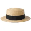 Cappello da sole estivo paglia 100% di grano per le donne piatta PROK PIE Torta larga Brim Boater Beach Fedora Sunbonnet Hats