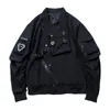 Мужские куртки Streetwear Techwear Bomber Jacket Men Black Мода 2021