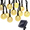 30 LED Solar Powered String Light Multicolor Crystal Ball Fairy Lights outdoor garden landscape lamp decoration Christmas Lights 211104