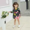 Niños primavera tótem vestido niños ropa de otoño niño niña lindo carrito impresión casual dres bebé flor vestido de manga larga 3-8 y q0716